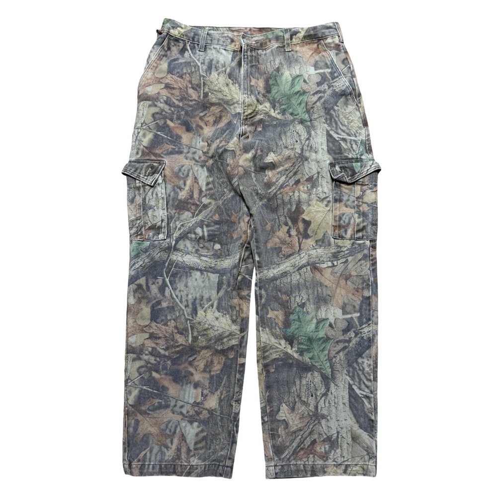 Vintage 90s Advantage Cargo Pocket Green Camo Hunting Pants Size 34x30